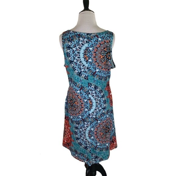 Camisa Women's L Large Sheath Mini Dress NWT Mosaic Print Sleeveless Multicolor - Picture 5 of 7
